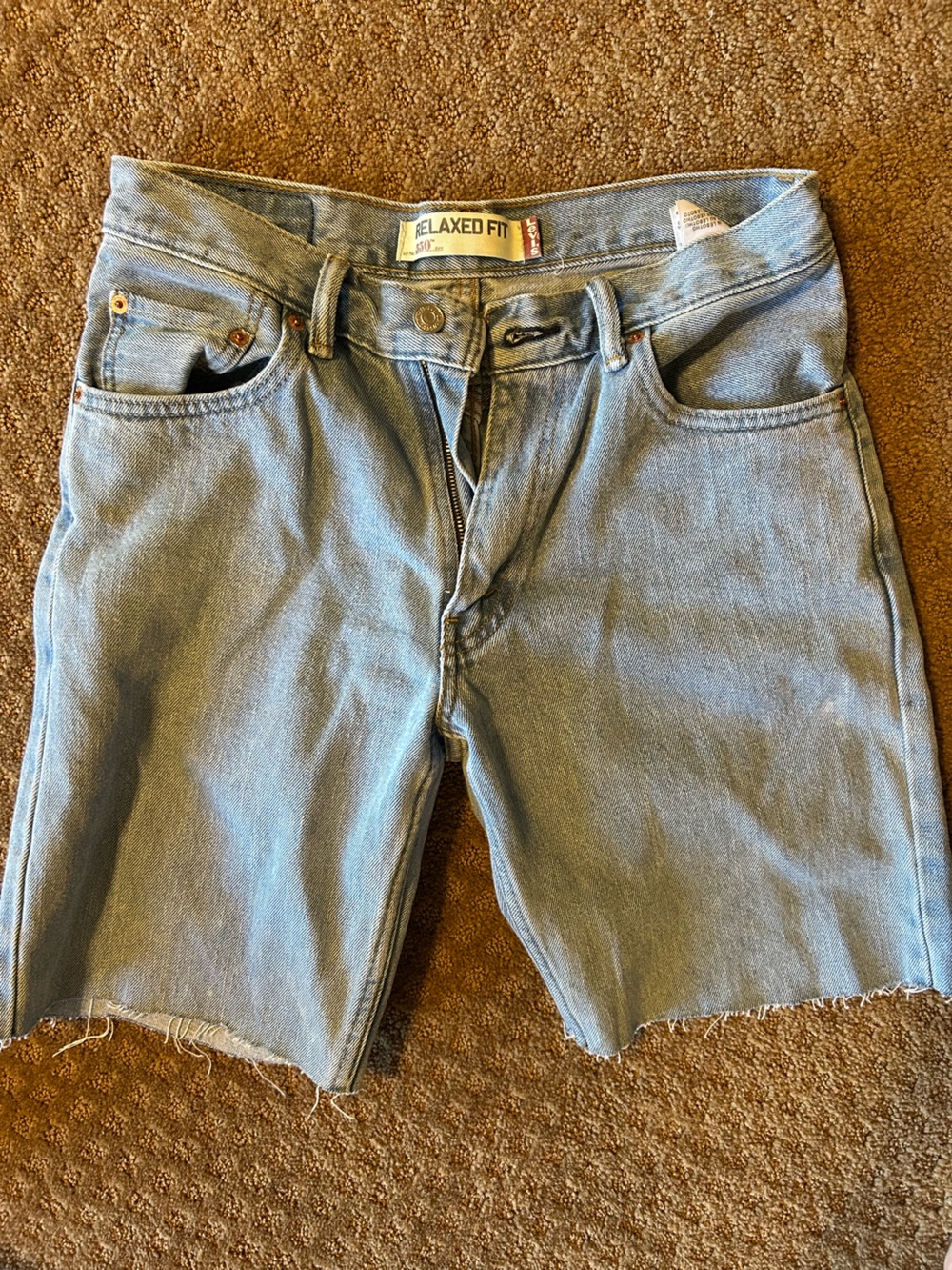 Relaxed Fit Light Blue Denim Men’s Shorts